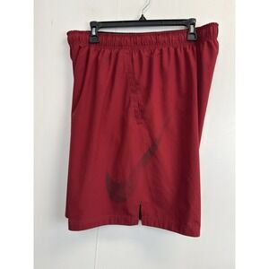 Nike Men's Size 2XL‎ Dri-FIT Woven Graphic Training Shorts Burgundy Big Logo